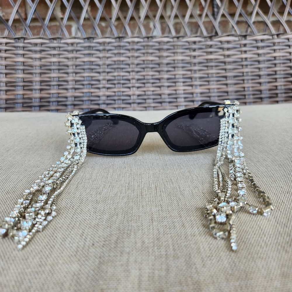 Heavy Dripping Rhinestone Sunglasses